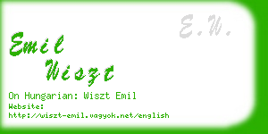 emil wiszt business card